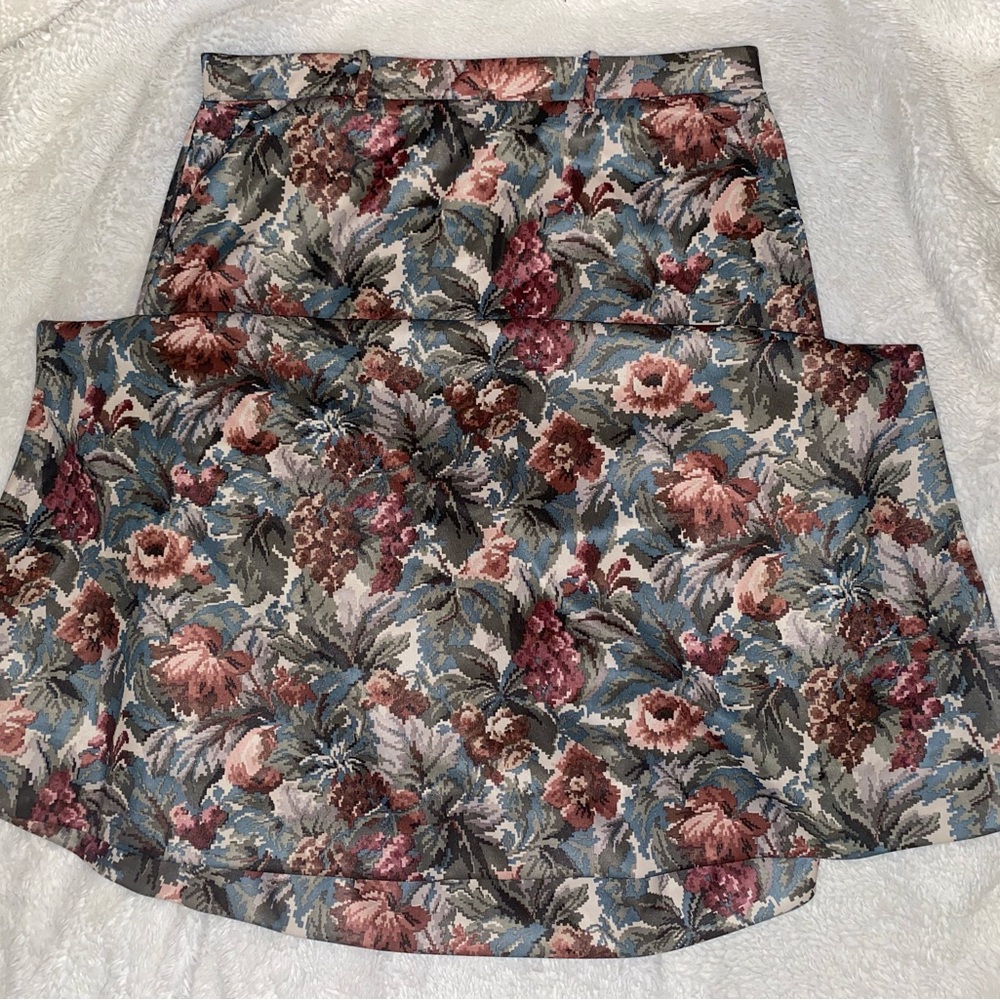 Cottagecore 90s Floral Midi Skirt